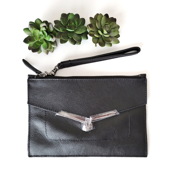 Botkier Handbags - Botkier Valentina Medium Black Leather Clutch NWT 2 piece